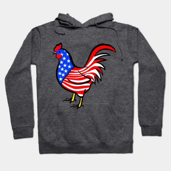 4th of July Independence Day Cock Rooster American Flag