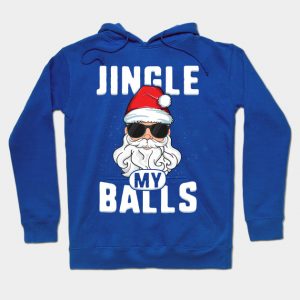 Jingle My Balls Funny Adult Christmas T-Shirt Santa Xmas