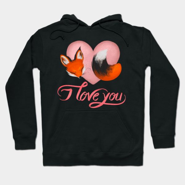 I love you - Valentine's Day or Anniversary or Any Day to Share Some Love Fox